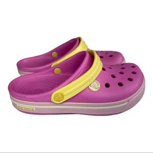 CROCS Electric Pink / Crocband Slip On Rubber Clogs Size 13